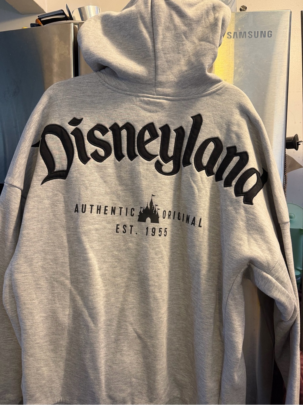 Disney Light Gray Hoodie with Black Disneyland Script